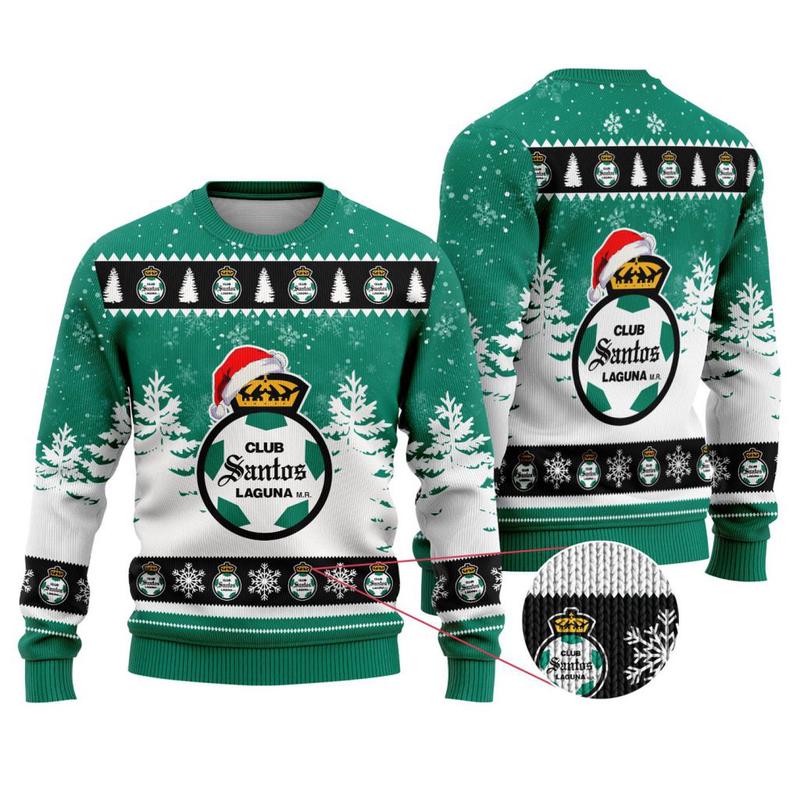 LIGA MX Club Santos Laguna Special Christmas Ugly Sweater Design ST2301