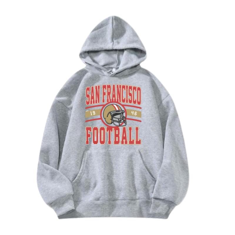 Ash Grey Color All Team Football Hoodie Vintage Football Big Words Logo Hoodie Hometown Football Hoodie Football Thowback Vintage Graphic Tees Football Fan Gift Sport Graphic Shirt Unisex Hoodie