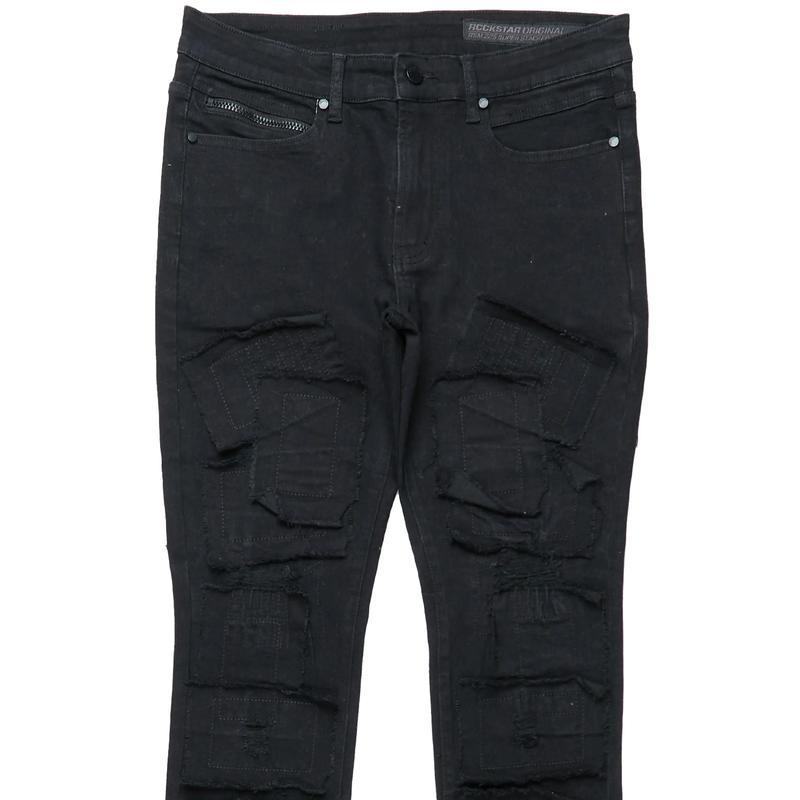 Camden Jet Black Super Stacked Flare Jean