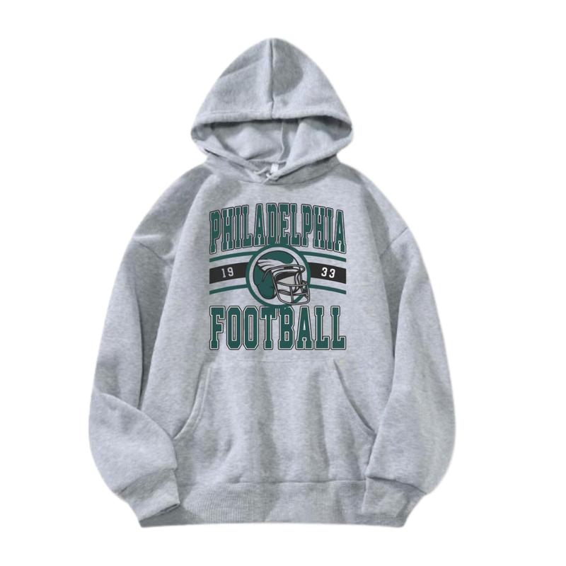 Ash Grey Color All Team Football Hoodie Vintage Football Big Words Logo Hoodie Hometown Football Hoodie Football Thowback Vintage Graphic Tees Football Fan Gift Sport Graphic Shirt Unisex Hoodie