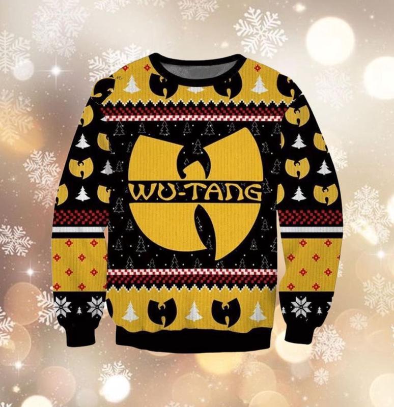 Wu-Tang Clan Logo Ugly Christmas Sweater, Wu-Tang Clan Ugly Knitted Christmas Sweater, Christmas 3D Print Ugly Sweater, Christmas Gifts