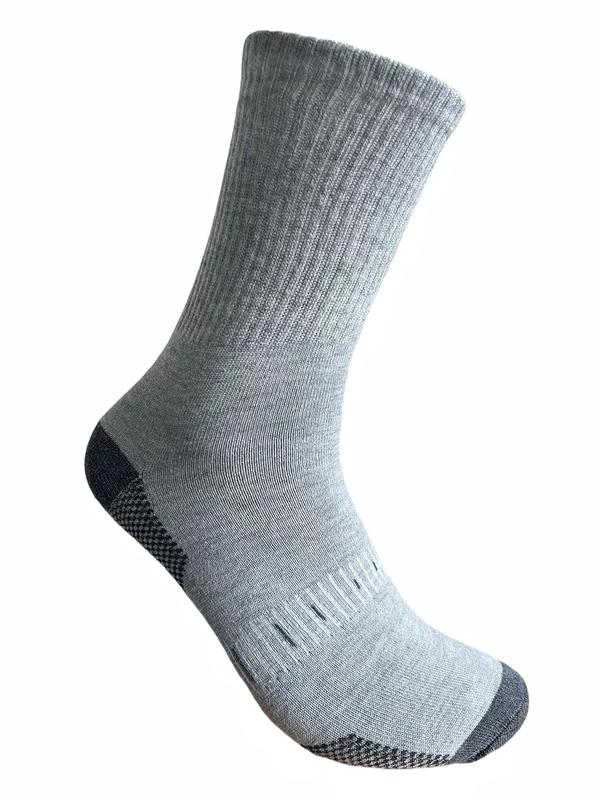 Men's Colorblock Crew Socks, Casual Moisture Wicking Socks, Soft Comfy Breathable Socks for All Seasons Daily Wear