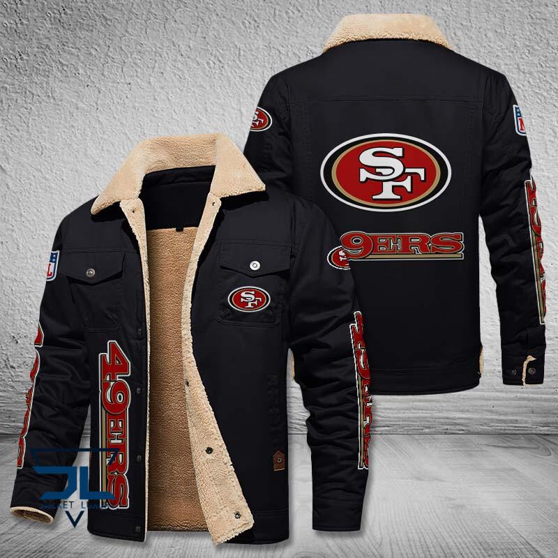 San Fran.cisc.o 49.ers Fleece Leather Jacket V3116