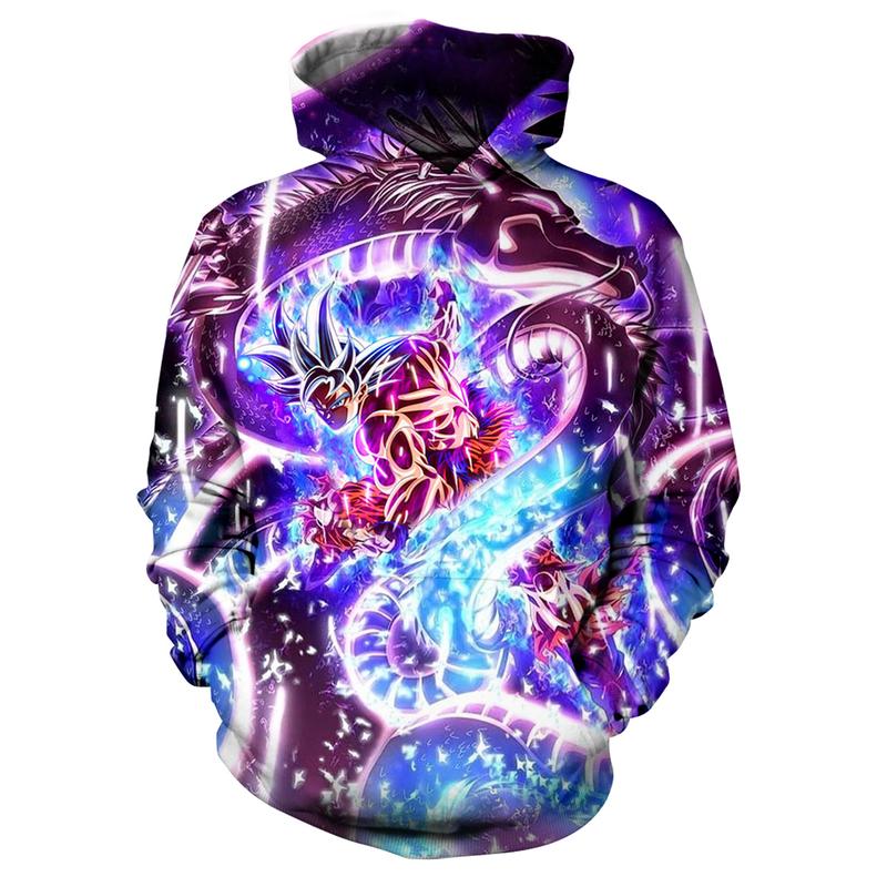 Dragon Ball Z Anime Hoodies Boys Goku 3D Printed Pullover Sweatshirts Unisex Cartoon Hoodie with Fashion Pocket