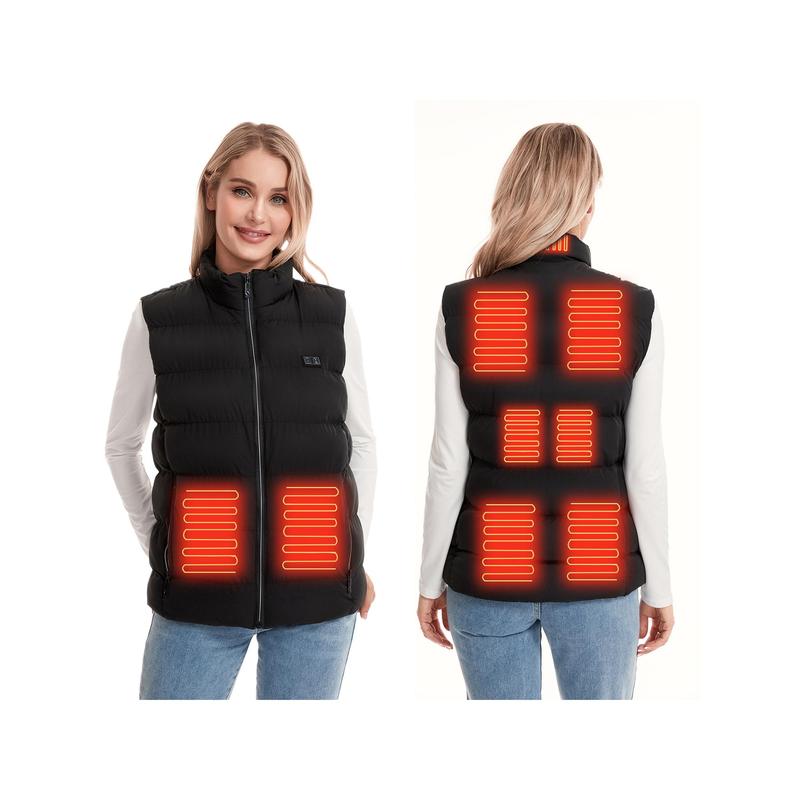 Men Women Winter Heated Vest Black 9 Heating Zones Warm Vest with Adjustable Temperature Control Heating casual maternity