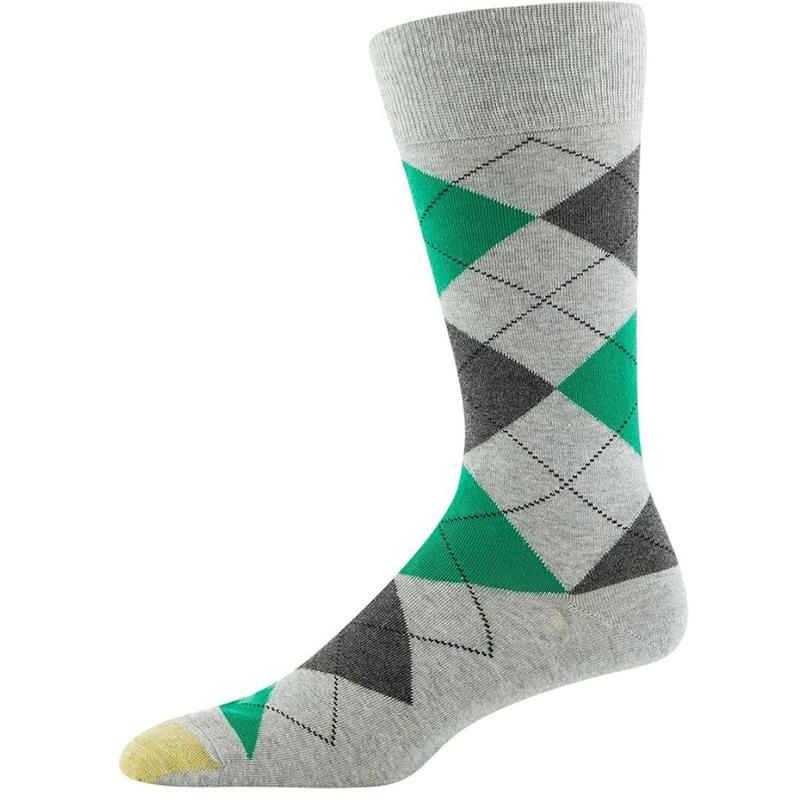 GOLDTOE Men's Carlyle Argyle Crew Socks 3 Pack