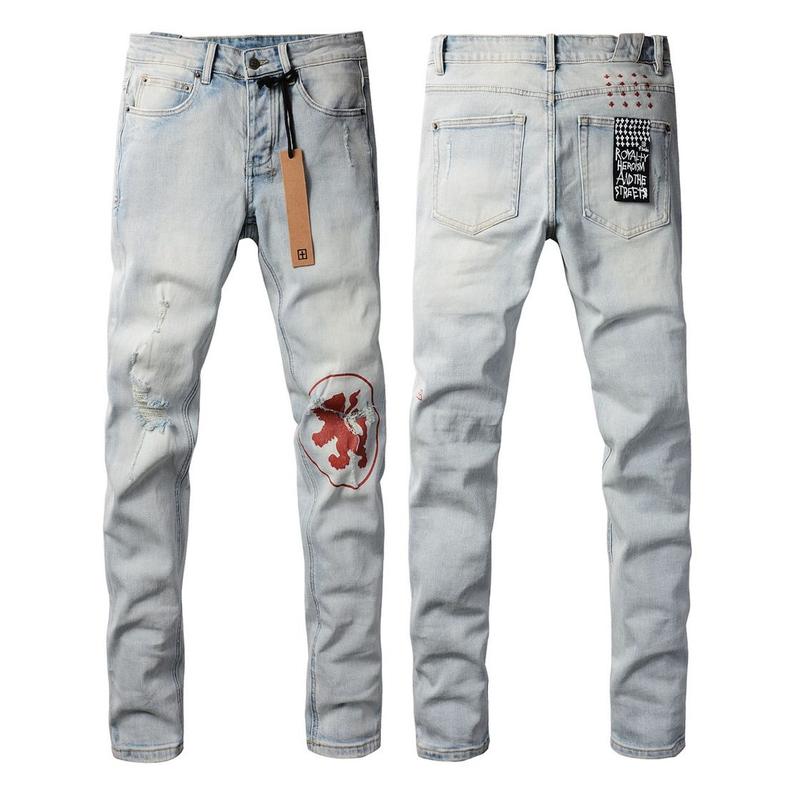 Washed ripped skinny jeans Men stretch fashion all match small feet 2024 new fashion trend High quality jeans（YNMT）· Menswear Streetwear zipper  jeans