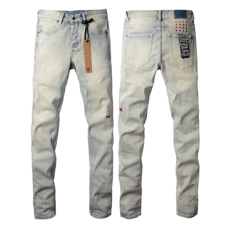 Washed ripped skinny jeans Men stretch fashion all match small feet 2024 new fashion trend High quality jeans（YNMT）· Menswear Streetwear zipper  jeans