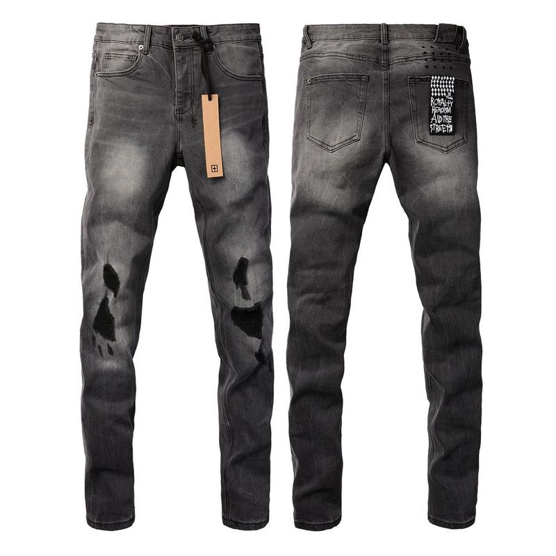 Washed ripped skinny jeans Men stretch fashion all match small feet 2024 new fashion trend High quality jeans（YNMT）· Menswear Streetwear zipper  jeans