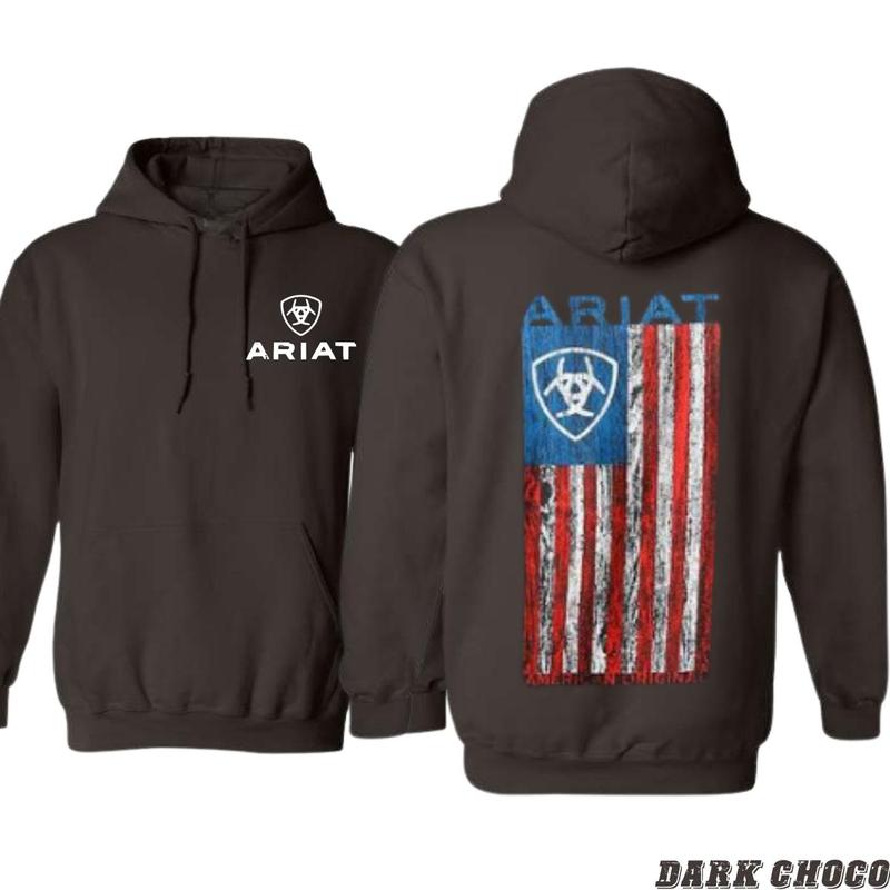 Ariat Hoodie - Bold American Flag Graphic with Western Flair, Perfect for Patriotic Style and Everyday Comfort