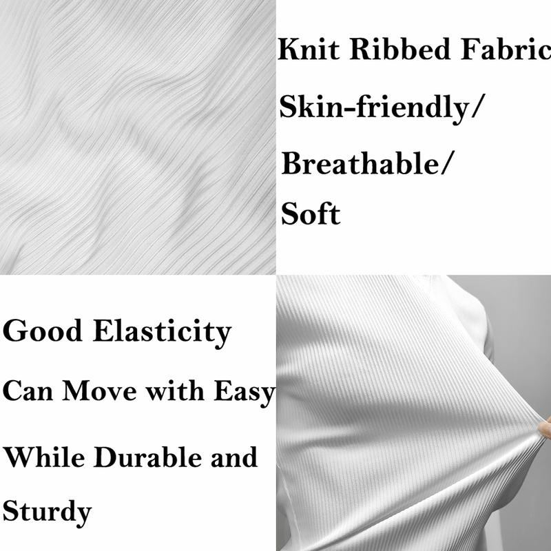 Men's Muscle Stretch Shirts Long&Short Sleeve V Neck Slim Fit Stylish T-Shirts Casual Thermal Underwear