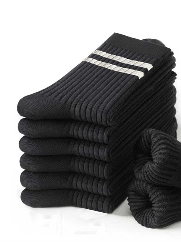 Men's Striped Print Crew Socks, Casual Soft Comfortable Breathable Socks for Daily Wear, Summer Wear 2024, Menswear for All Seasons