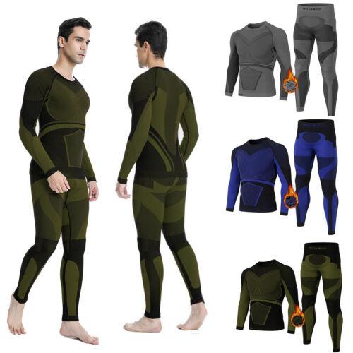 MEETWEE Mens Soft Fleece Lined Compression Base Layer Thermal Underwear Set Long Johns Fabric Menswear Breathable Day Elastic Polyester Spandex Sport