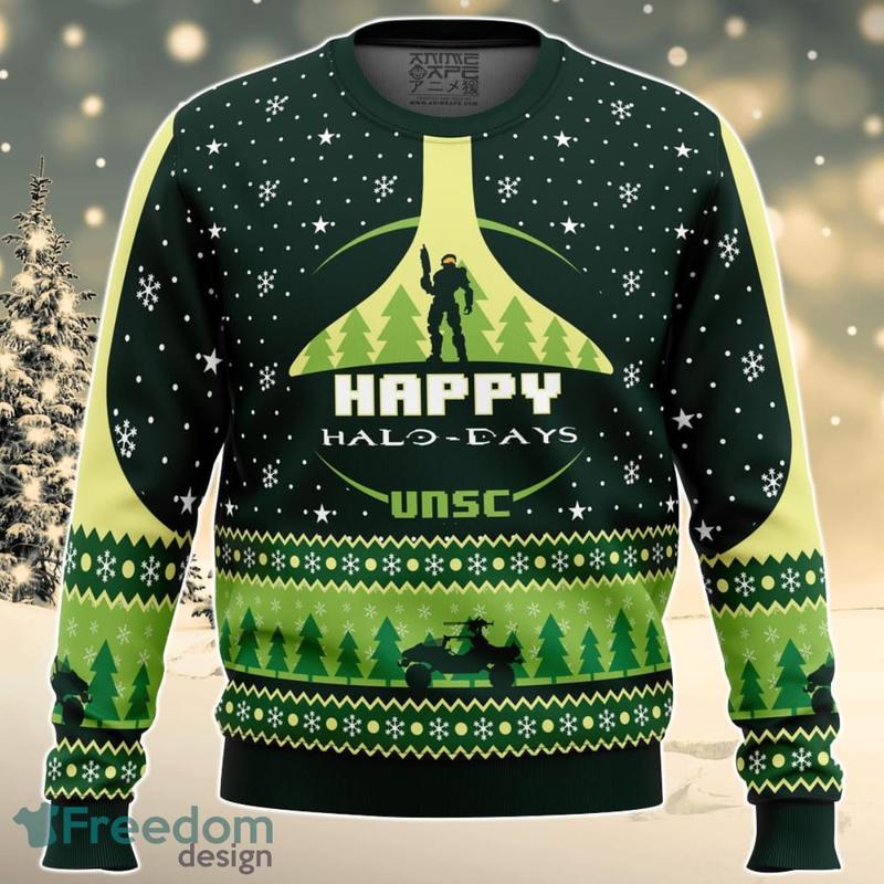 Happy Halo-days Halo Ugly Christmas Sweater For Men And Women