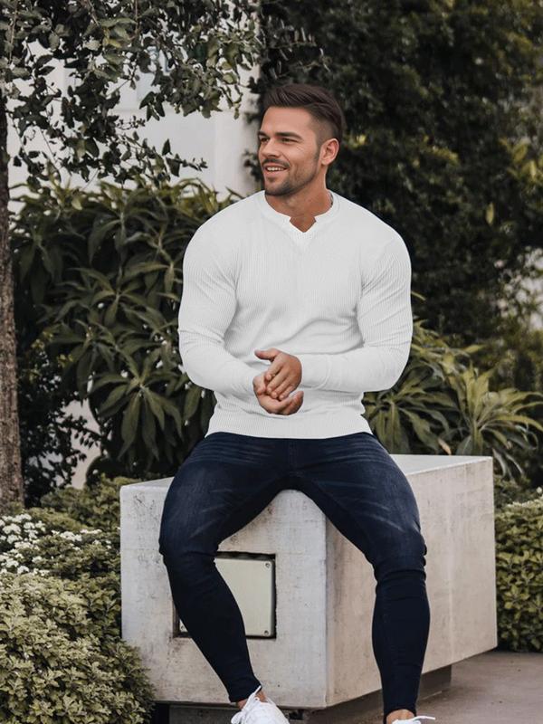 Men's Muscle Stretch Shirts Long&Short Sleeve V Neck Slim Fit Stylish T-Shirts Casual Thermal Underwear