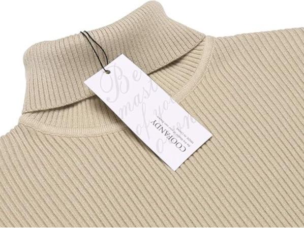 Coofandy Men's Knitted Ribbed Turtleneck High Neck Slim Fit Basic Sweater - Best Choice in Winter Casual Fabric Knitwear Menswear Soft Jacket Jeans Long Outdoor Pullover Suit   Long Sleeve Thick