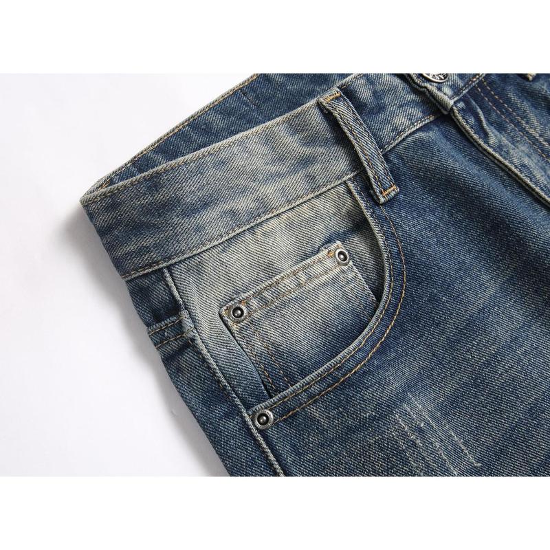 Men's Fashion Designer Jeans for men Distressed Slim Fit Street Style Denim Clothing Pants