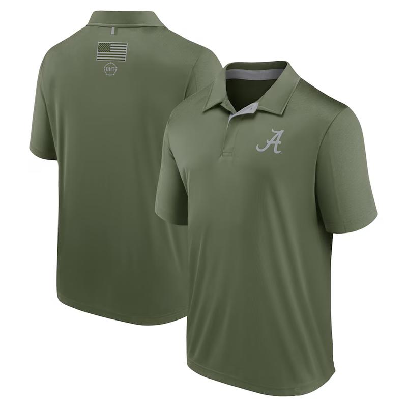 Alabama Crimson Tide OHT Defender Polo - Olive, Men Football NCAA Polo Shirt Trendy 2024, Gift For Fan Sport