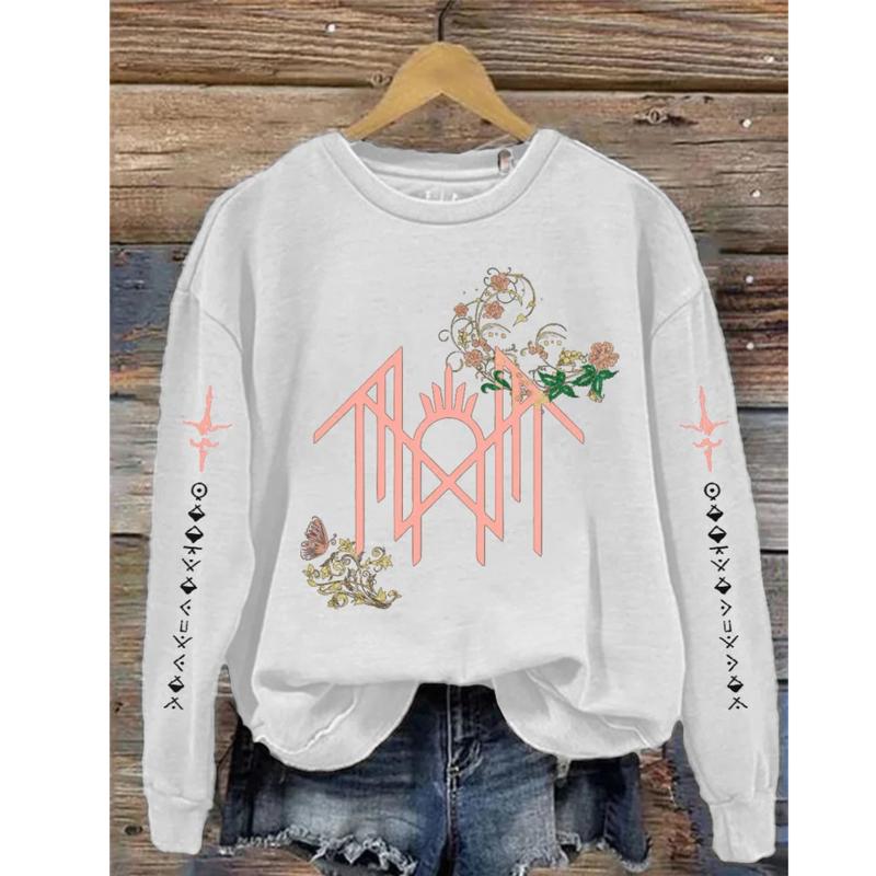 Sleep Token Hoodie-  Blooming Symbol Print Vintage Sweatshirt, Gift For Fan Sleeves With Designs