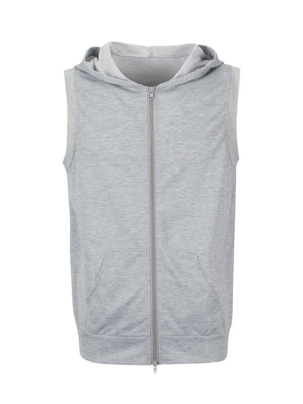 Men's Pocket Hooded Tank Top, Slim Casual Sleeveless Zip Front Top, Fashion Men's Clothes for Summer Daily Wear