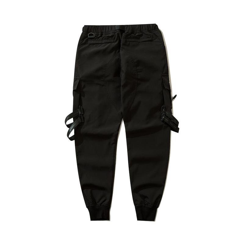 Niepce Matte Black Paratrooper Joggers Techwear Streetwear Cargo Pants