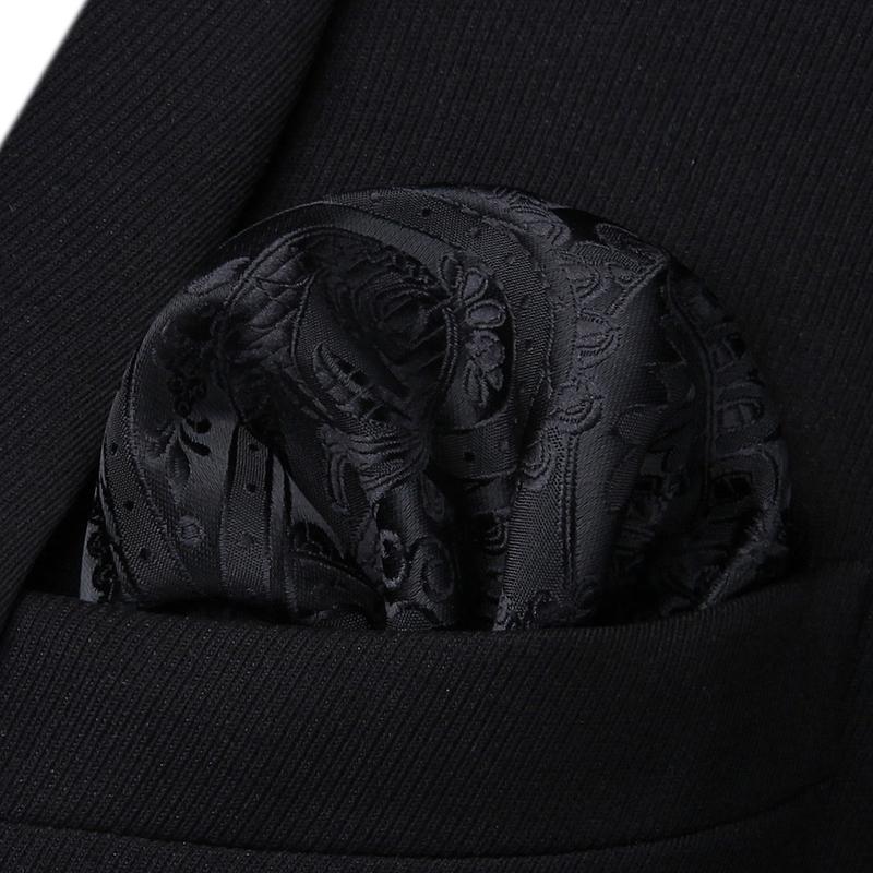 Mens Vest  3PC Formal Waistcoat Paisley Floral Jacquard Necktie Pocket Square Suit Vests Clothing Menswear