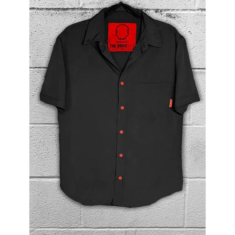 ESSENTIAL BLACK BUTTON UP