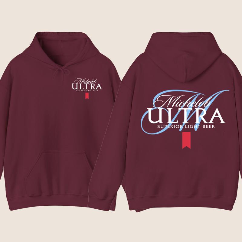 Michelob Ultra lIght Beer Hoodie, Michelob Ultra lIght Beer T-shirt ,Michelob Ultra lIght Beer SweatShirt,Hoodie, 2 side , WIde Color Selection, Size Inclusivity