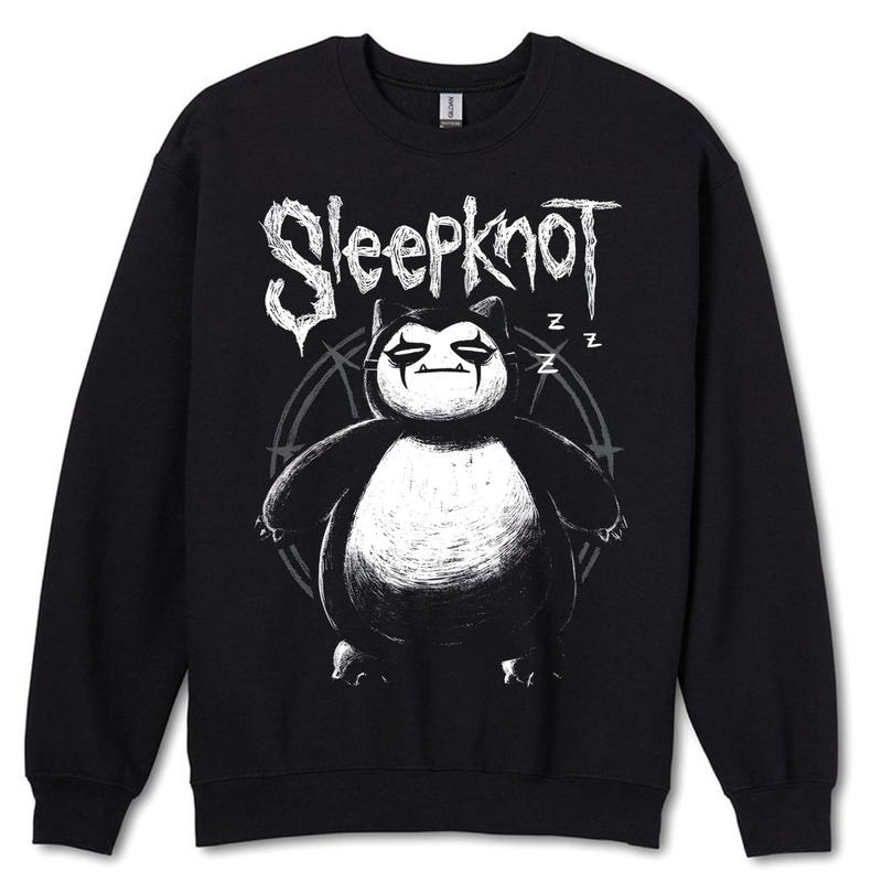 Pocket Monsters Anime T-shirt & Sweatshirt, Snorlax Sleepknot Graphic Tee, Anime & Manga Gifts