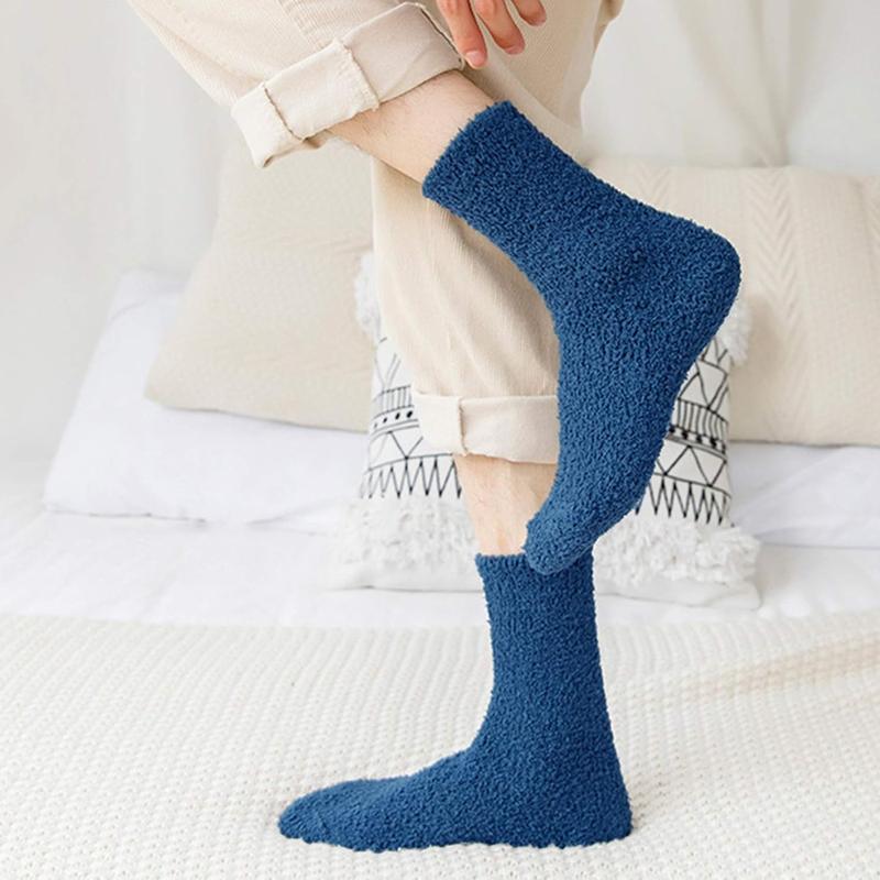 Mens Fuzzy Socks, Warm Winter Fluffy Cozy Slipper Fleece Socks for Men