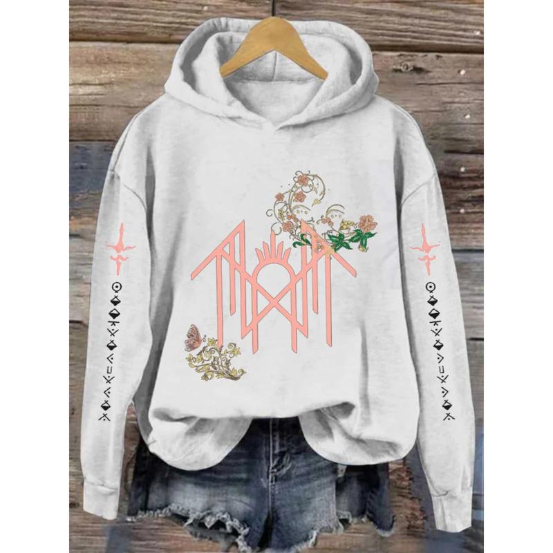 Sleep Token Hoodie-  Blooming Symbol Print Vintage Sweatshirt, Gift For Fan Sleeves With Designs