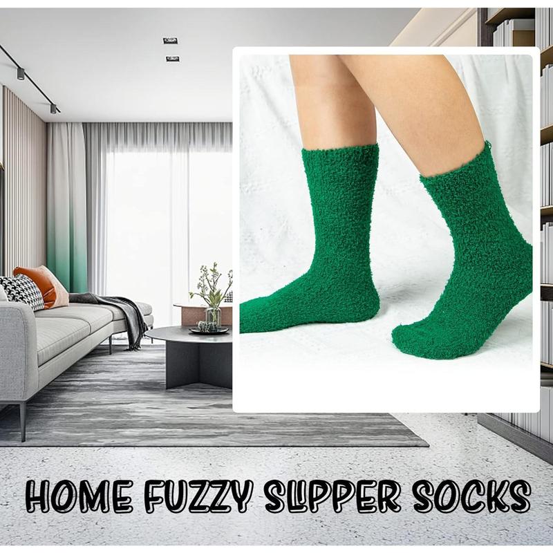 Mens Fuzzy Socks, Warm Winter Fluffy Cozy Slipper Fleece Socks for Men