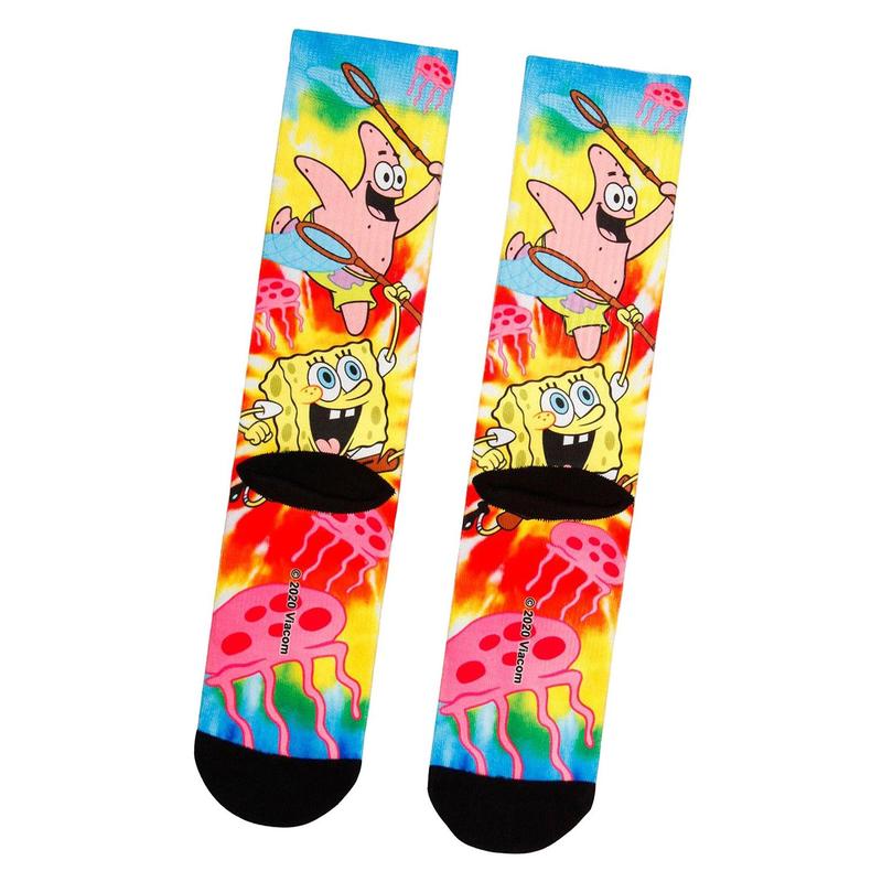 Nickelodeon SpongeBob SquarePants Jellyfish Tie-Dye Sublimated Crew Socks