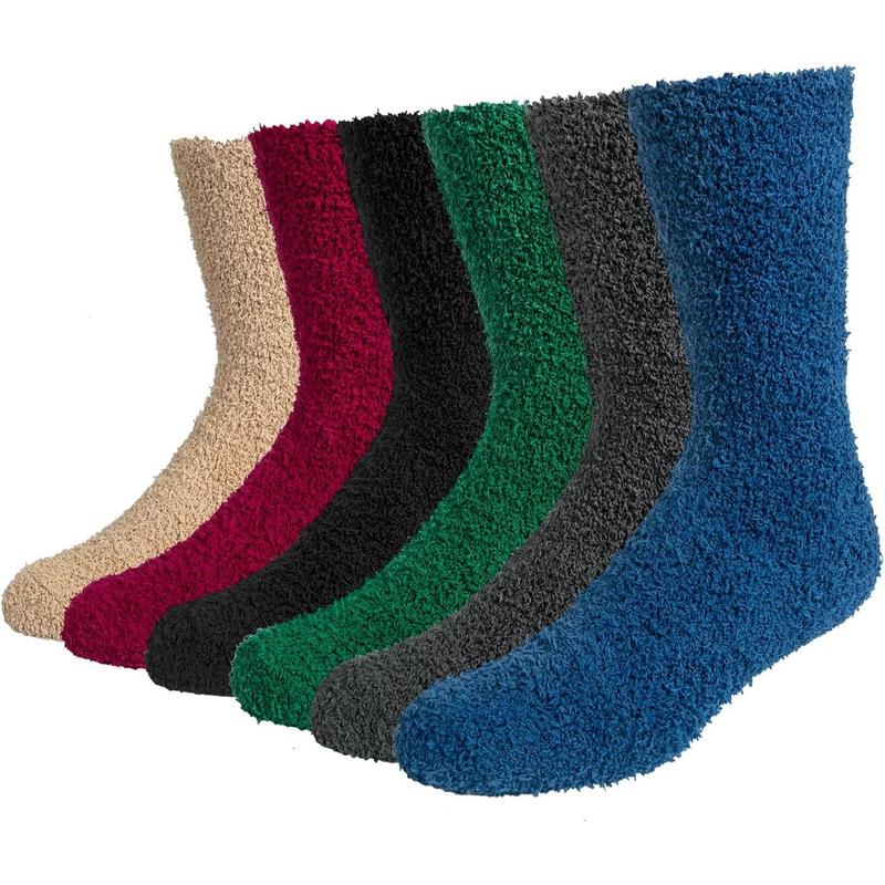 Mens Fuzzy Socks, Warm Winter Fluffy Cozy Slipper Fleece Socks for Men