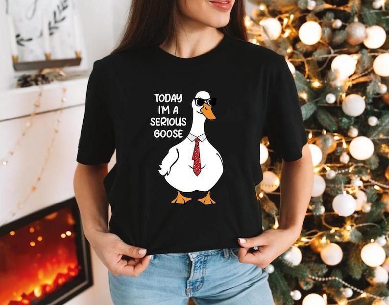 Today I'm A Serious Goose Sweatshirt, Silly Goose Sweatshirt, Funny Men's Women's Sweater, Trendy College Hoodie Classic Crewneck, Full Sizes, Full Colors, Gift For Him, Gift For Her