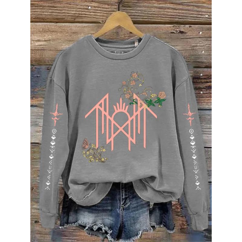 Sleep Token Hoodie-  Blooming Symbol Print Vintage Sweatshirt, Gift For Fan Sleeves With Designs