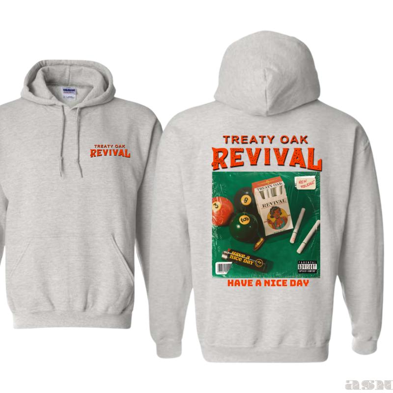 Treaty Oak Revival Hoodie - Retro Style, Celebrate the unique atmosphere of revival culture with this unisex hoodie, perfect for showing off your style and staying warm during fun gatherings!