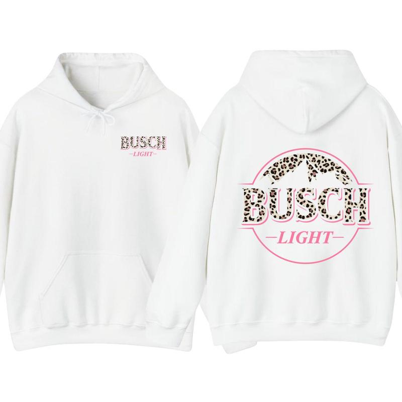 Busch Light Leopart Logo Hoodie - SweatShirt  - T-shirt , 2 side - Busch Light SweatShirt, Unisex Hoodie , Unisex Appeal , Every Color Available, For Men & For Women Sweater