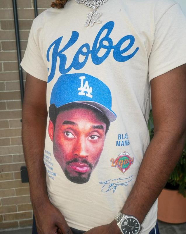 Kobe Tribute Shirt - Cream Vintage Kobe Menswear Top Crewneck Underwear Streetwear Tshirt T-Shirt Tropical