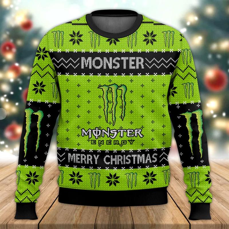 Soda Monster Energy Drinks Ugly Sweater