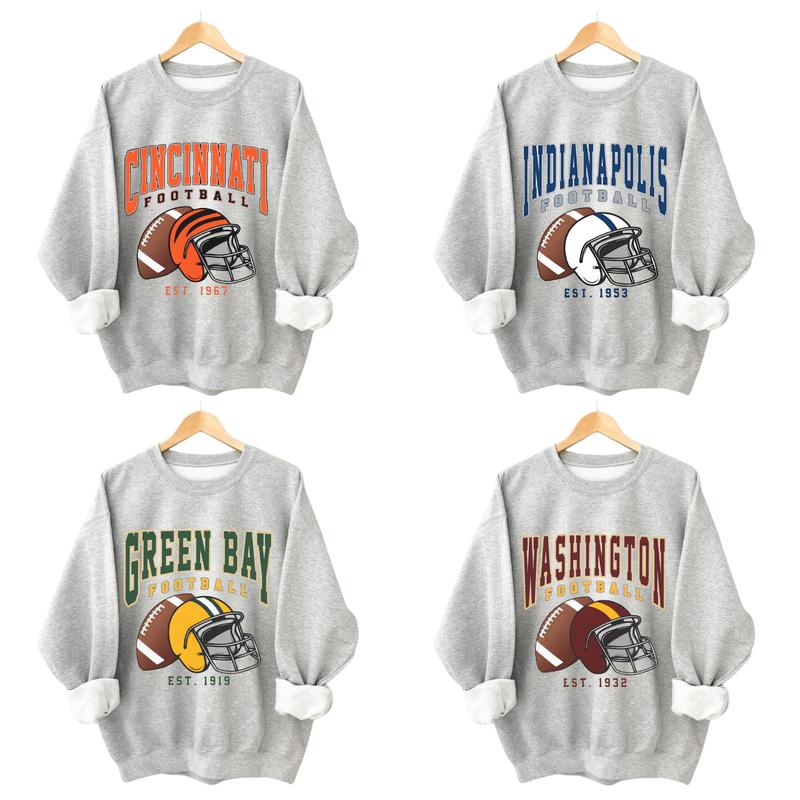 Vintage Football All Team Sweatshirt Collection - Classic Unisex