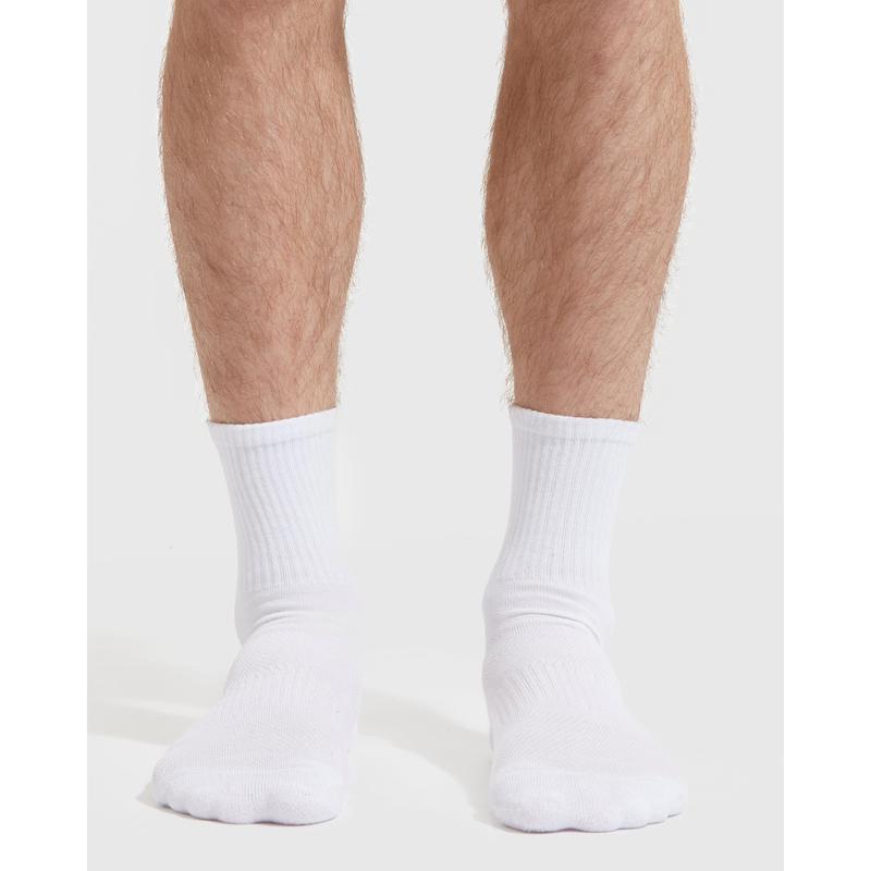 White Half Crew Socks 6-Pack