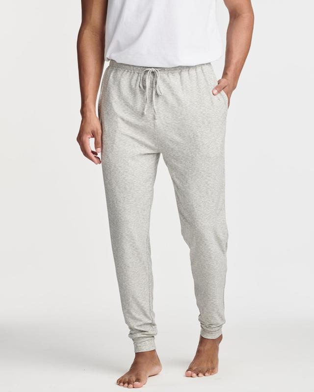 Real Essentials 3 Pack: Men's Soft Lounge Sleep Joggers - Pajama Pants Drawstring & Pockets (Available in Big & Tall)