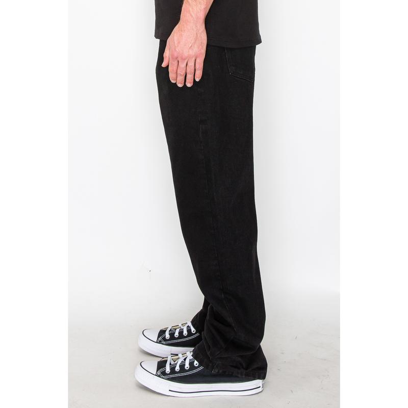 VICTORIOUS Men's Essential Baggy Denim Jeans - Classic 5 Pockets Design