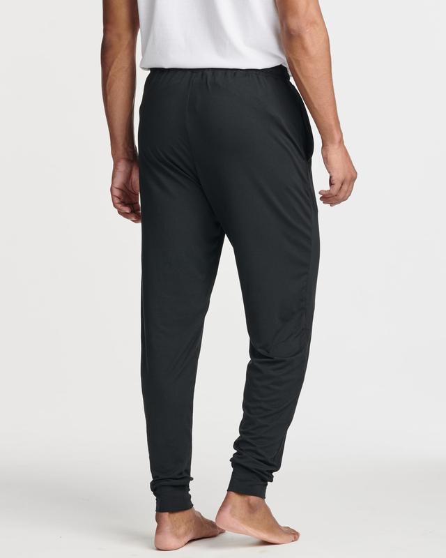 Real Essentials 3 Pack: Men's Soft Lounge Sleep Joggers - Pajama Pants Drawstring & Pockets (Available in Big & Tall)