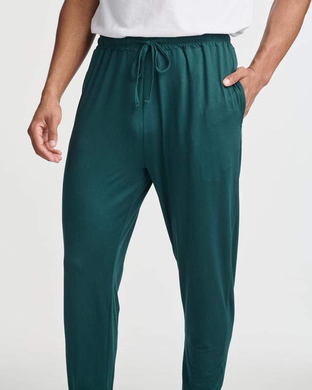 Real Essentials 3 Pack: Men's Soft Lounge Sleep Joggers - Pajama Pants Drawstring & Pockets (Available in Big & Tall)