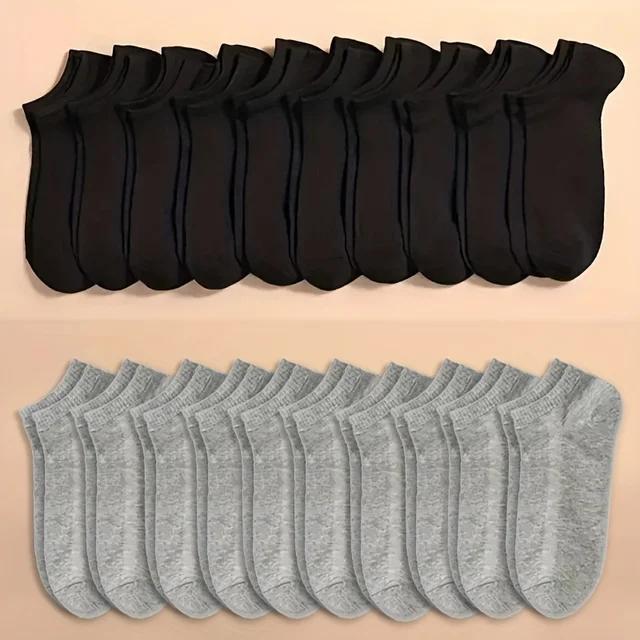 Unisex 10 20 40 Pairs Solid Socks Soft Lightweight Low Cut Invisible Ankle Socks Bulk Black White Grey Men Women Stockings Hosiery low cut Menswear Underwear Menswear Underwear Men's Breathable  Short Plain  Women's Breathable  Polyester Beige