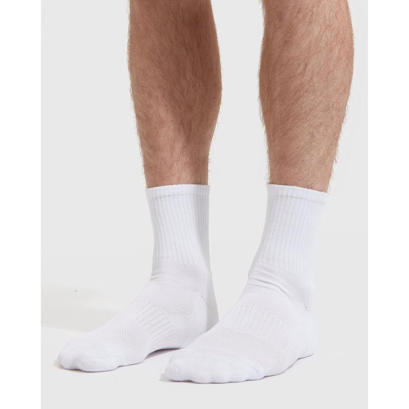 White Half Crew Socks 6-Pack