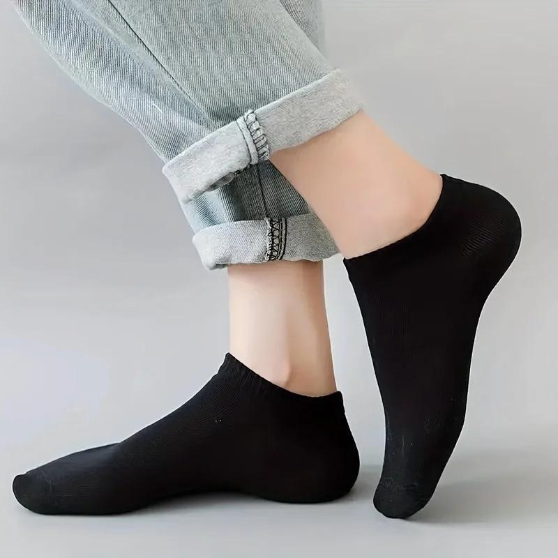 Unisex 10 20 40 Pairs Solid Socks Soft Lightweight Low Cut Invisible Ankle Socks Bulk Black White Grey Men Women Stockings Hosiery low cut Menswear Underwear Menswear Underwear Men's Breathable  Short Plain  Women's Breathable  Polyester Beige