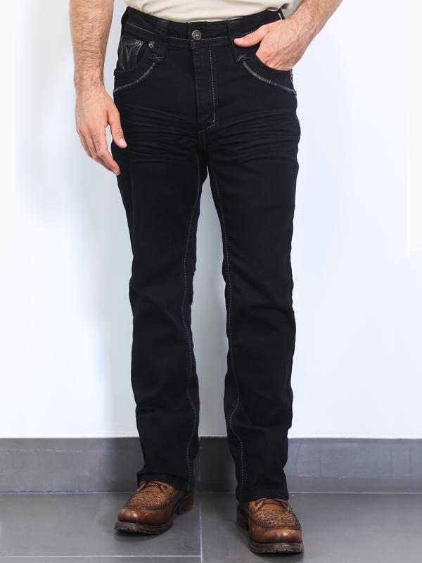 PLATINI JEANS Cowboy Denim Jeans 10266 Black for Men